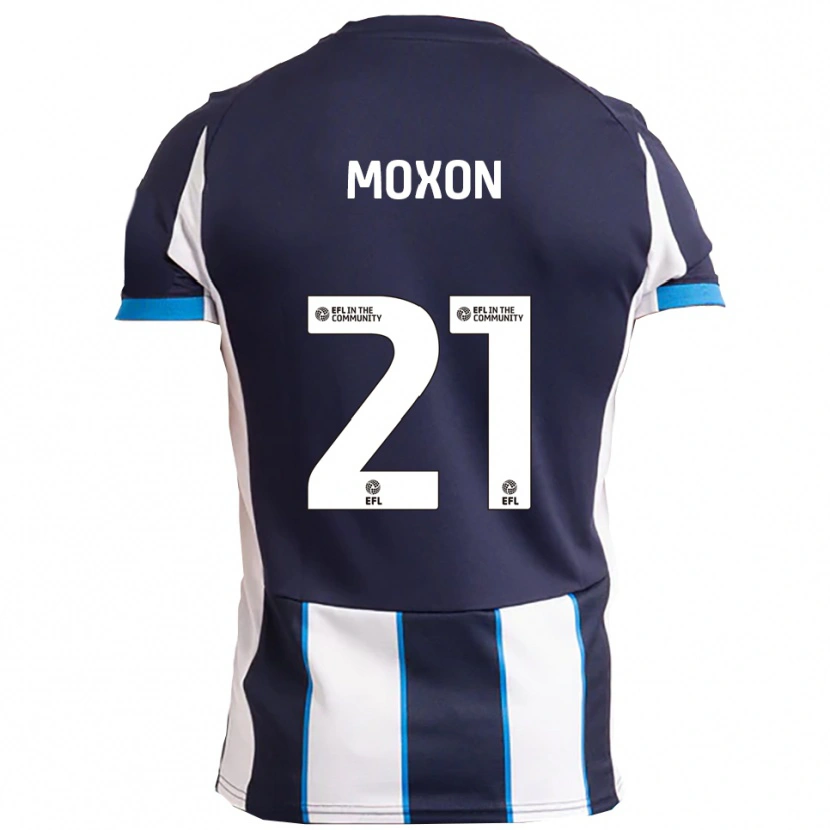 Danxen Niño Camiseta Owen Moxon #21 Blanco Azul Marino 2ª Equipación 2025/26 La Camisa