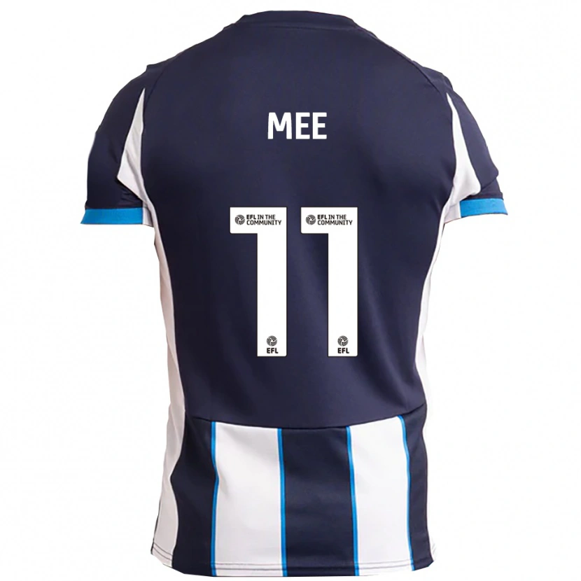 Danxen Niño Camiseta Ashton Mee #11 Blanco Azul Marino 2ª Equipación 2025/26 La Camisa