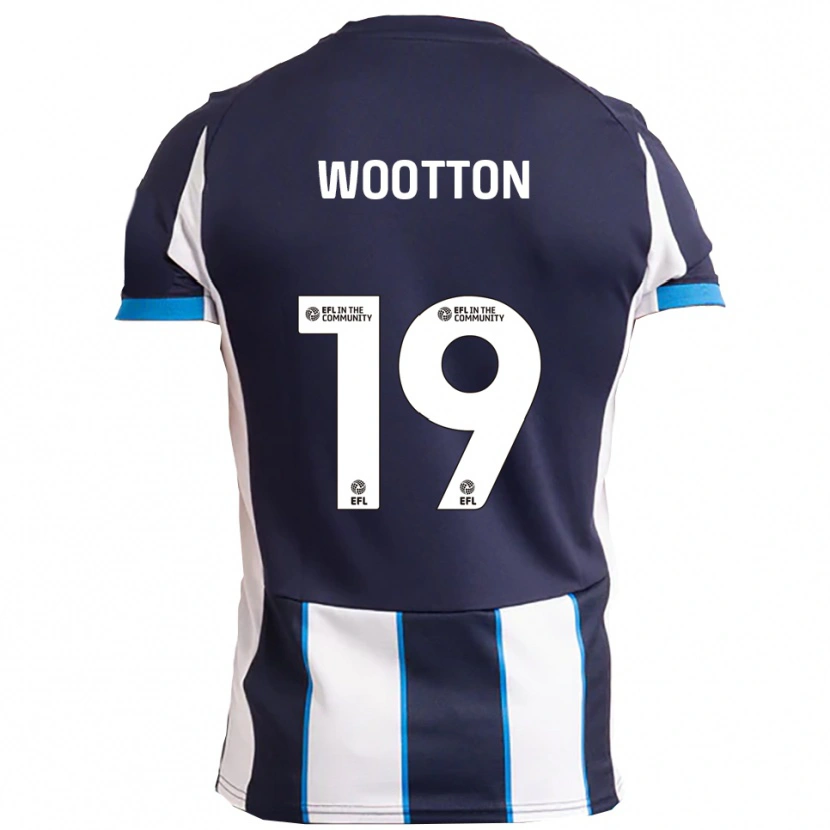 Danxen Niño Camiseta Kyle Wootton #19 Blanco Azul Marino 2ª Equipación 2025/26 La Camisa