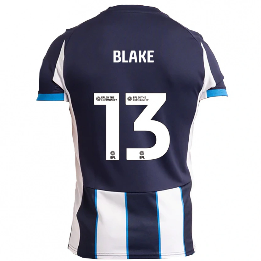 Danxen Niño Camiseta Billy Blake #13 Blanco Azul Marino 2ª Equipación 2025/26 La Camisa