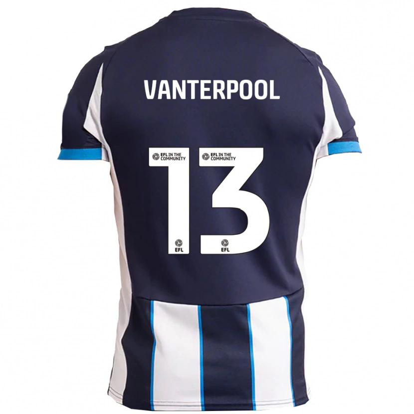 Danxen Niño Camiseta Gabriel Vanterpool #13 Blanco Azul Marino 2ª Equipación 2025/26 La Camisa