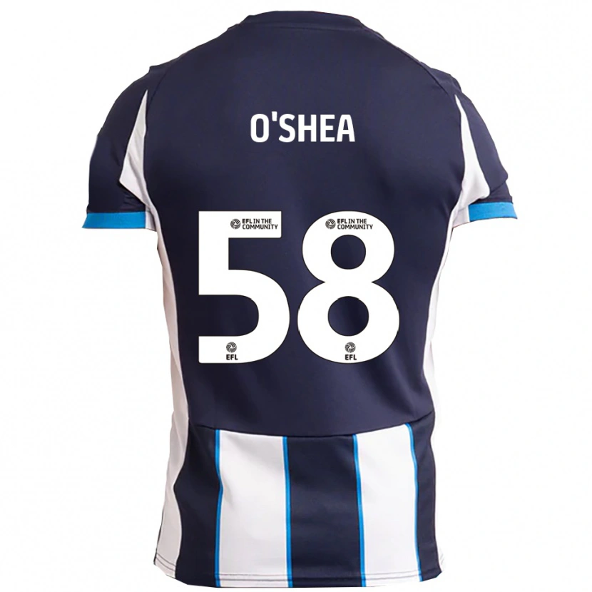 Danxen Niño Camiseta Cian O'shea #58 Blanco Azul Marino 2ª Equipación 2025/26 La Camisa