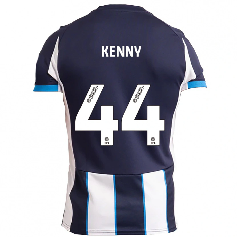 Danxen Niño Camiseta Jack Kenny #44 Blanco Azul Marino 2ª Equipación 2025/26 La Camisa