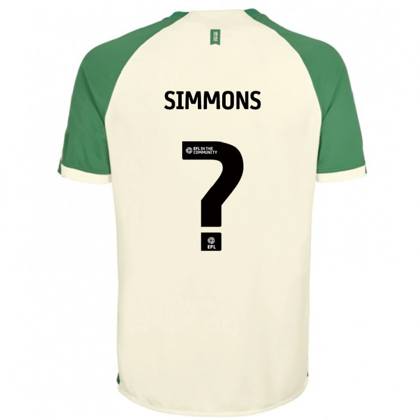 Danxen Niño Camiseta Isabella Simmons #0 Blanco Hueso Verde 2ª Equipación 2025/26 La Camisa