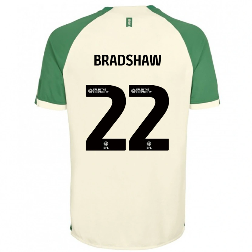 Danxen Niño Camiseta Zak Bradshaw #22 Blanco Hueso Verde 2ª Equipación 2025/26 La Camisa