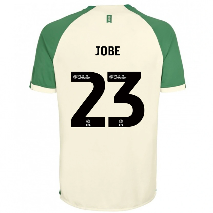 Danxen Niño Camiseta Mamadou Jobe #23 Blanco Hueso Verde 2ª Equipación 2025/26 La Camisa