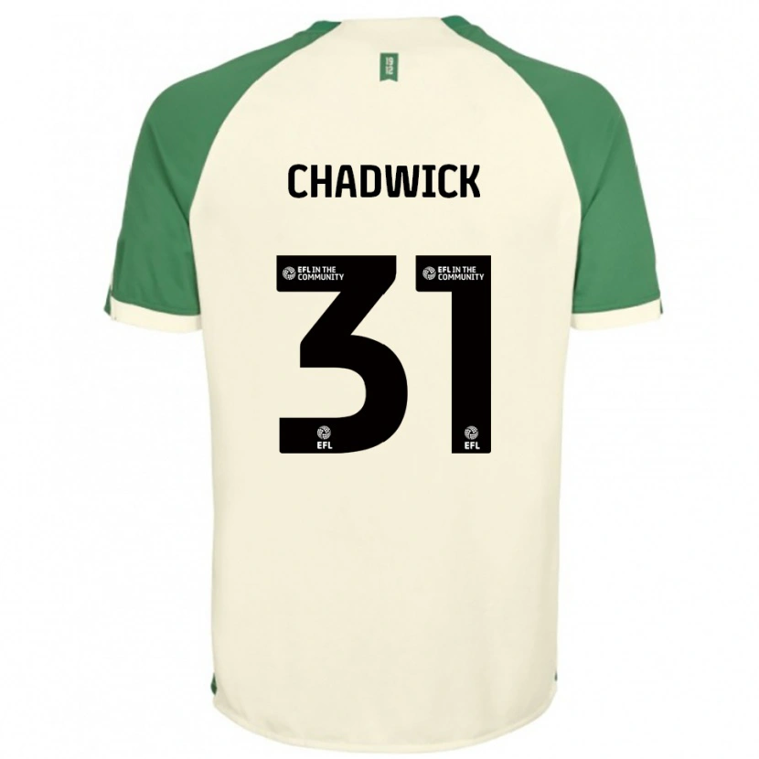 Danxen Niño Camiseta Louis Chadwick #31 Blanco Hueso Verde 2ª Equipación 2025/26 La Camisa