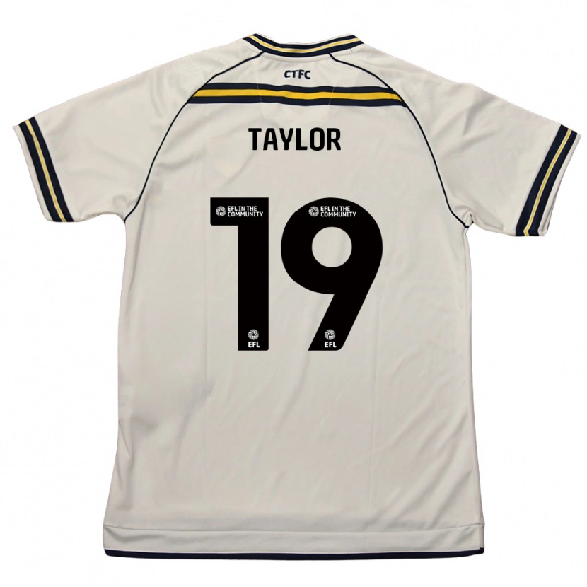 Danxen Niño Camiseta Jessie Taylor #19 Blanco Azul Marino 2ª Equipación 2025/26 La Camisa