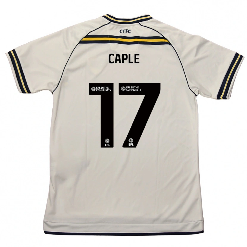 Danxen Niño Camiseta Charlie Caple #17 Blanco Azul Marino 2ª Equipación 2025/26 La Camisa