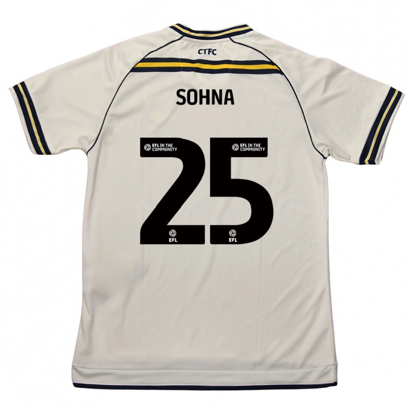 Danxen Niño Camiseta Harrison Sohna #25 Blanco Azul Marino 2ª Equipación 2025/26 La Camisa