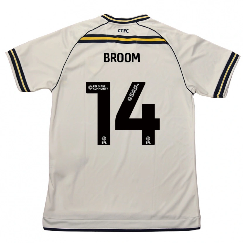 Danxen Niño Camiseta Ryan Broom #14 Blanco Azul Marino 2ª Equipación 2025/26 La Camisa