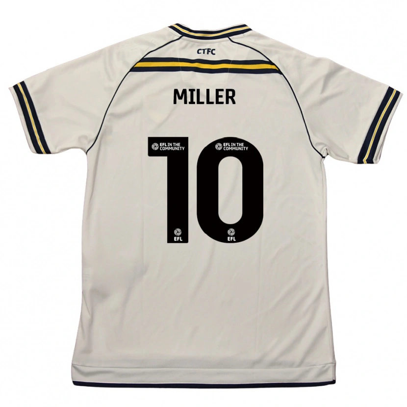 Danxen Niño Camiseta George Miller #10 Blanco Azul Marino 2ª Equipación 2025/26 La Camisa