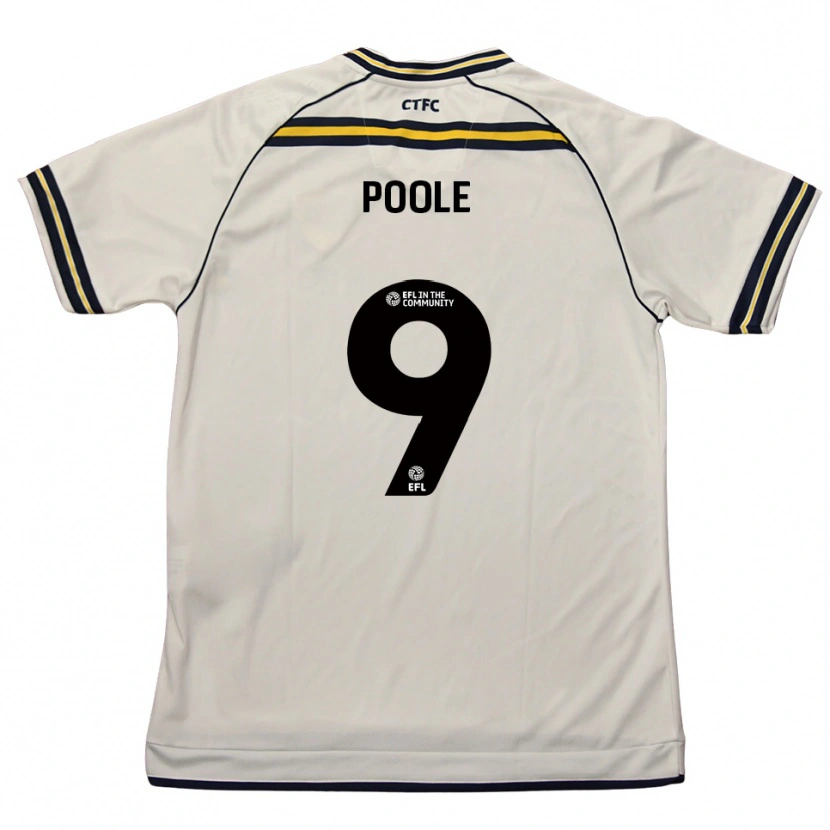 Danxen Niño Camiseta Phoebie Poole #9 Blanco Azul Marino 2ª Equipación 2025/26 La Camisa