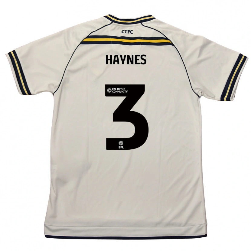 Danxen Niño Camiseta Ryan Haynes #3 Blanco Azul Marino 2ª Equipación 2025/26 La Camisa