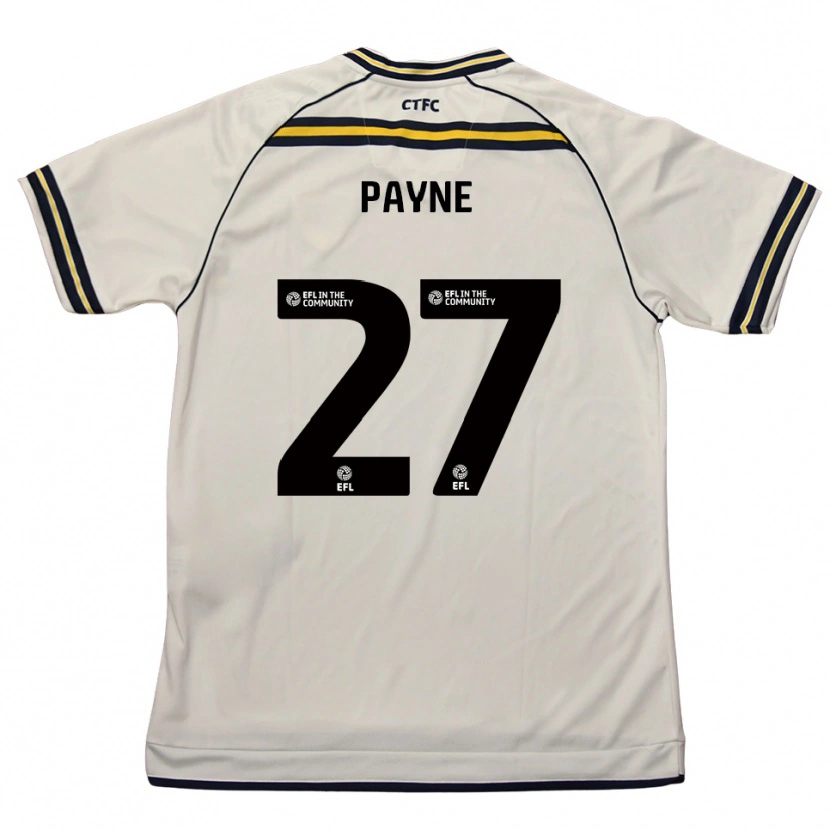Danxen Niño Camiseta Lewis Payne #27 Blanco Azul Marino 2ª Equipación 2025/26 La Camisa