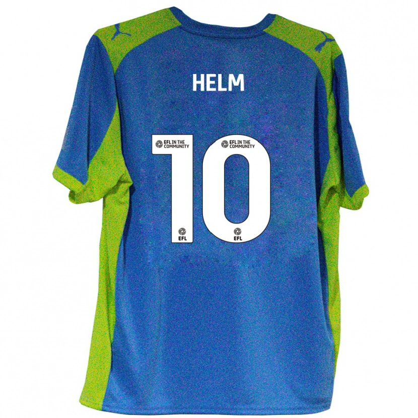 Danxen Niño Camiseta Mark Helm #10 Celeste Amarillo 2ª Equipación 2025/26 La Camisa