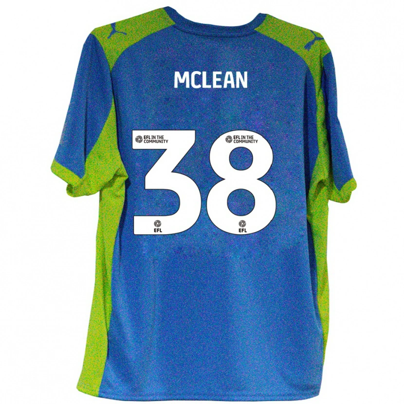 Danxen Niño Camiseta Crispin Mclean #38 Celeste Amarillo 2ª Equipación 2025/26 La Camisa