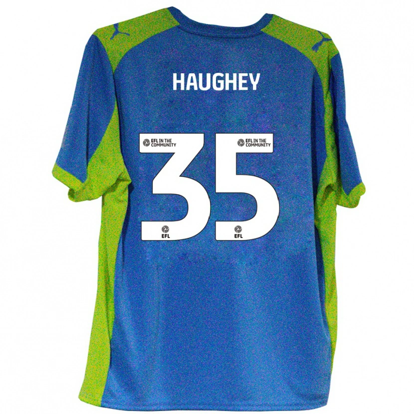 Danxen Niño Camiseta Conor Haughey #35 Celeste Amarillo 2ª Equipación 2025/26 La Camisa