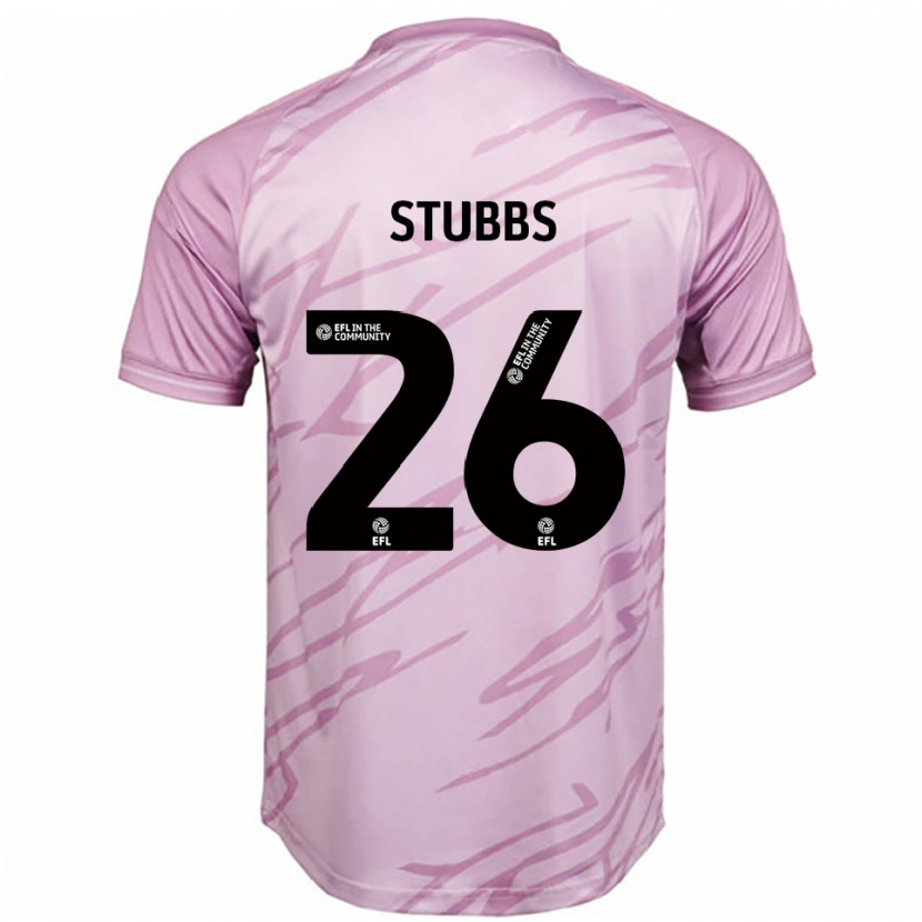 Danxen Niño Camiseta Sam Stubbs #26 Rosa Negro 2ª Equipación 2025/26 La Camisa