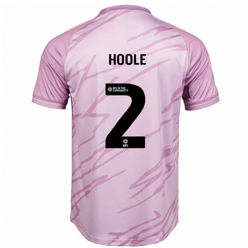 Danxen Niño Camiseta Luca Hoole #2 Rosa Negro 2ª Equipación 2025/26 La Camisa