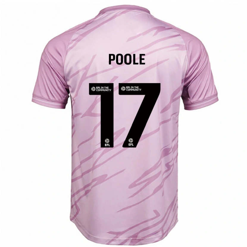 Danxen Niño Camiseta Mia Poole #17 Rosa Negro 2ª Equipación 2025/26 La Camisa