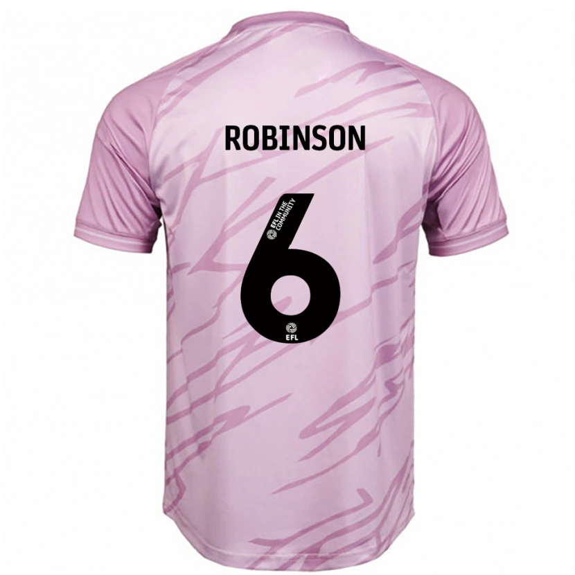 Danxen Niño Camiseta Alicia Robinson #6 Rosa Negro 2ª Equipación 2025/26 La Camisa