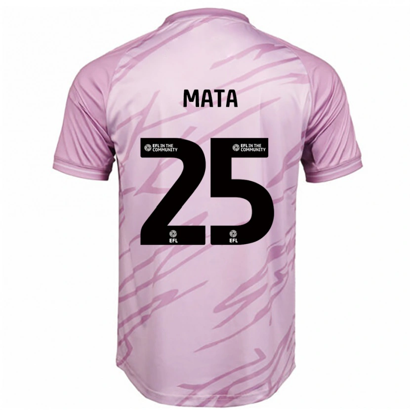 Danxen Niño Camiseta Max Mata #25 Rosa Negro 2ª Equipación 2025/26 La Camisa