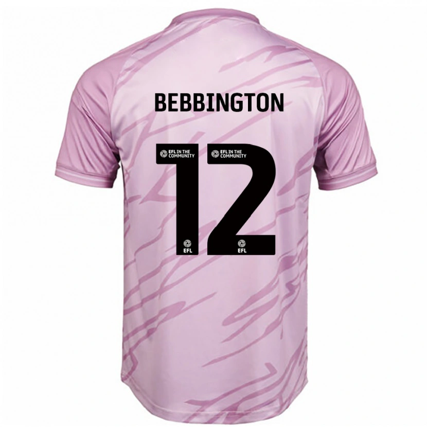 Danxen Niño Camiseta Kimberley Bebbington #12 Rosa Negro 2ª Equipación 2025/26 La Camisa