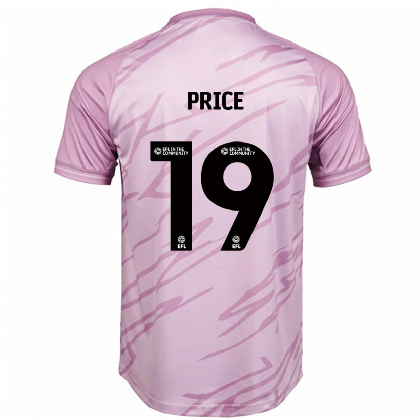 Danxen Niño Camiseta Jack Price #19 Rosa Negro 2ª Equipación 2025/26 La Camisa