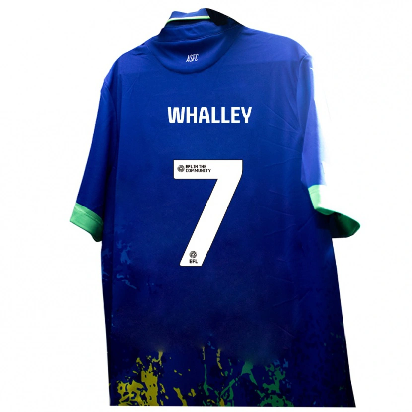 Danxen Niño Camiseta Shaun Whalley #7 Azul Amarillo 2ª Equipación 2025/26 La Camisa