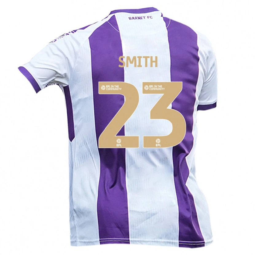 Danxen Niño Camiseta Kane Smith #23 Blanco Púrpura 2ª Equipación 2025/26 La Camisa