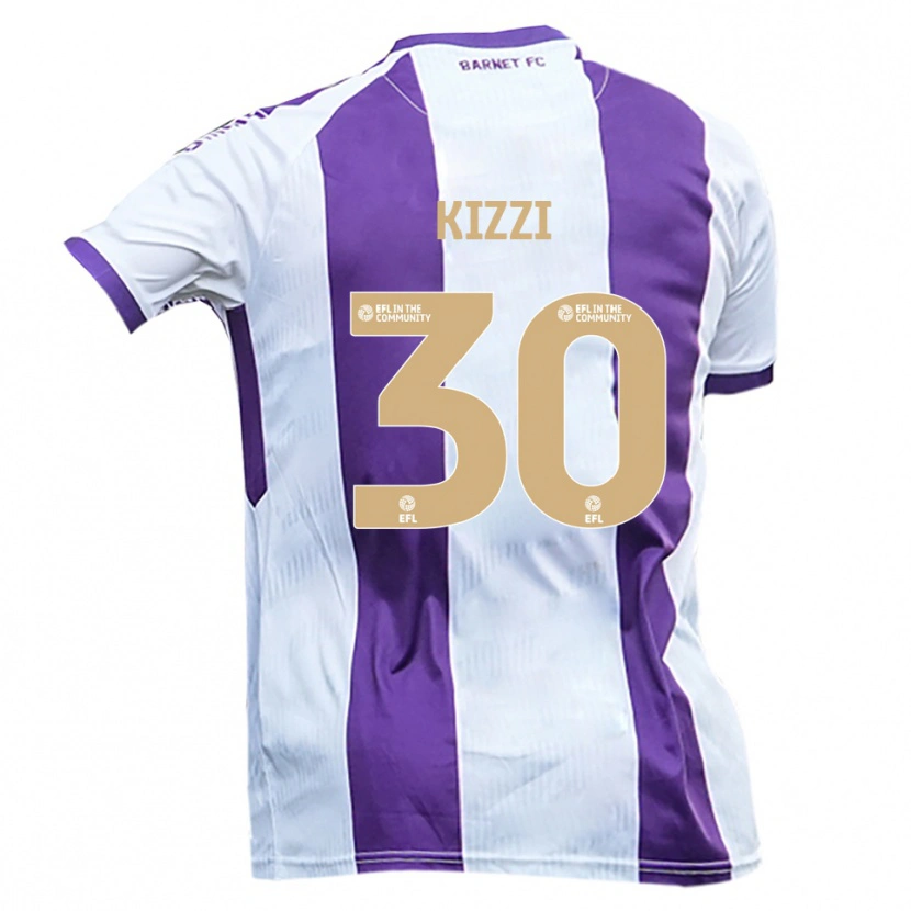 Danxen Niño Camiseta Joe Kizzi #30 Blanco Púrpura 2ª Equipación 2025/26 La Camisa