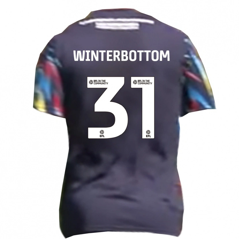 Danxen Niño Camiseta Ben Winterbottom #31 Azul Marino Amarillo Rojo 2ª Equipación 2025/26 La Camisa
