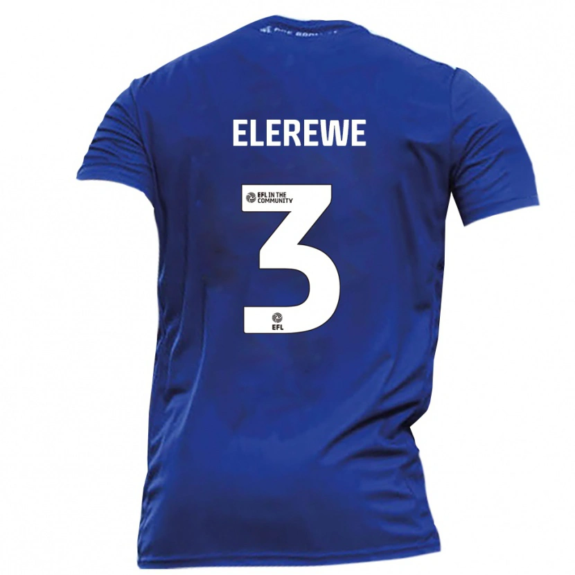 Danxen Niño Camiseta Deji Elerewe #3 Azul Blanco 2ª Equipación 2025/26 La Camisa