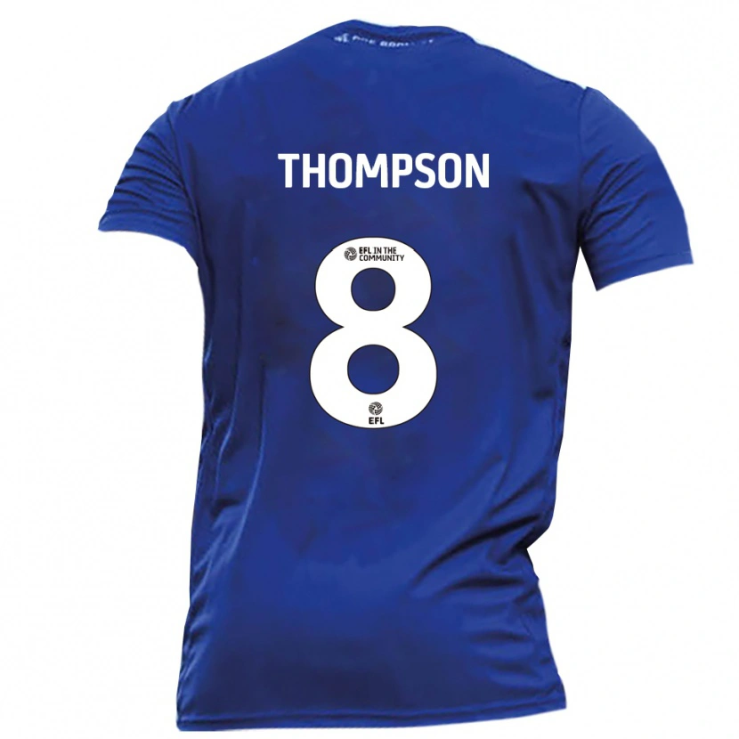 Danxen Niño Camiseta Ben Thompson #8 Azul Blanco 2ª Equipación 2025/26 La Camisa
