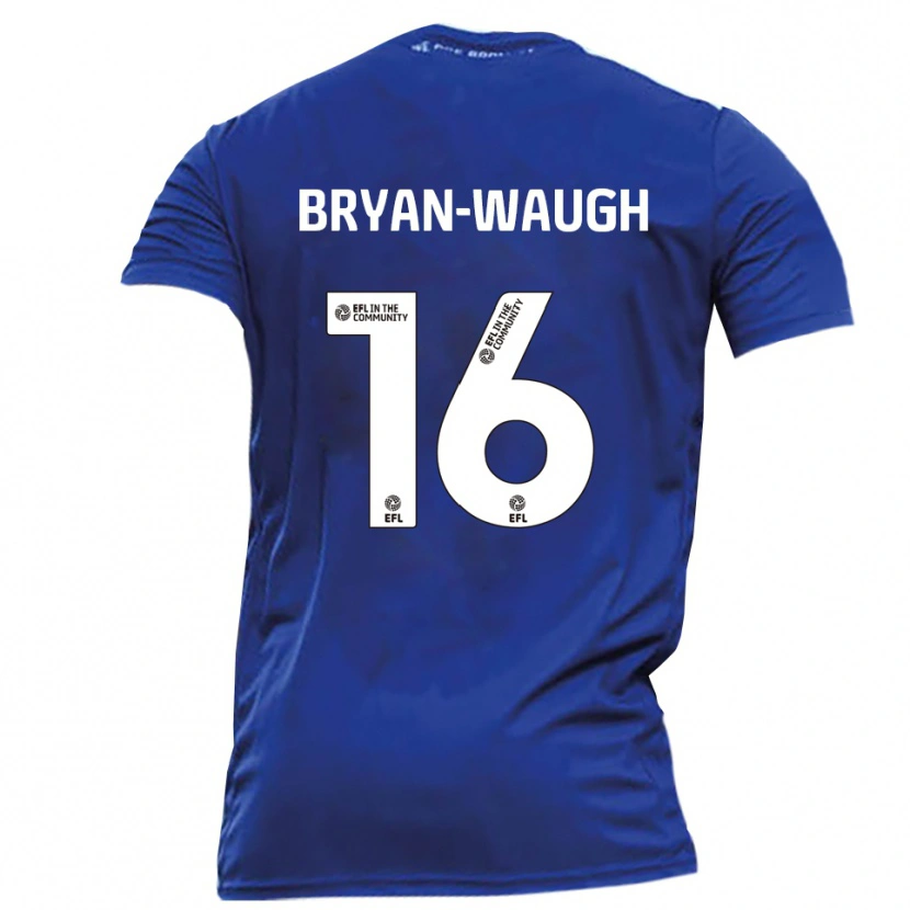 Danxen Niño Camiseta Brandon Bryan-Waugh #16 Azul Blanco 2ª Equipación 2025/26 La Camisa