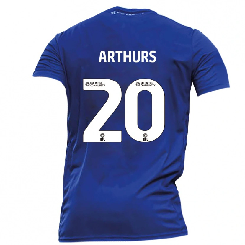 Danxen Niño Camiseta Jude Arthurs #20 Azul Blanco 2ª Equipación 2025/26 La Camisa