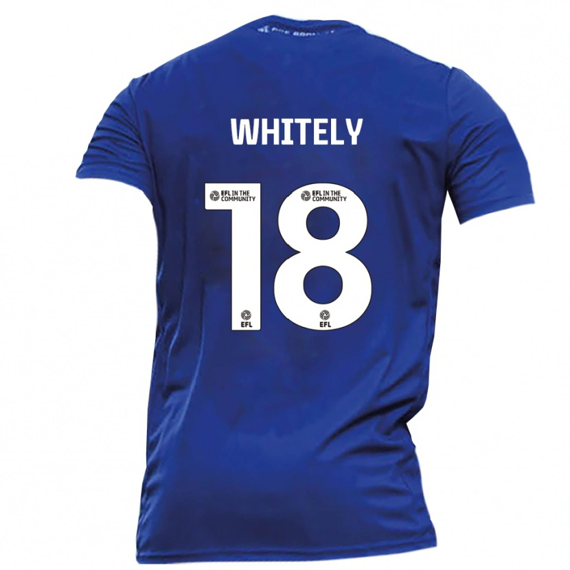 Danxen Niño Camiseta Corey Whitely #18 Azul Blanco 2ª Equipación 2025/26 La Camisa