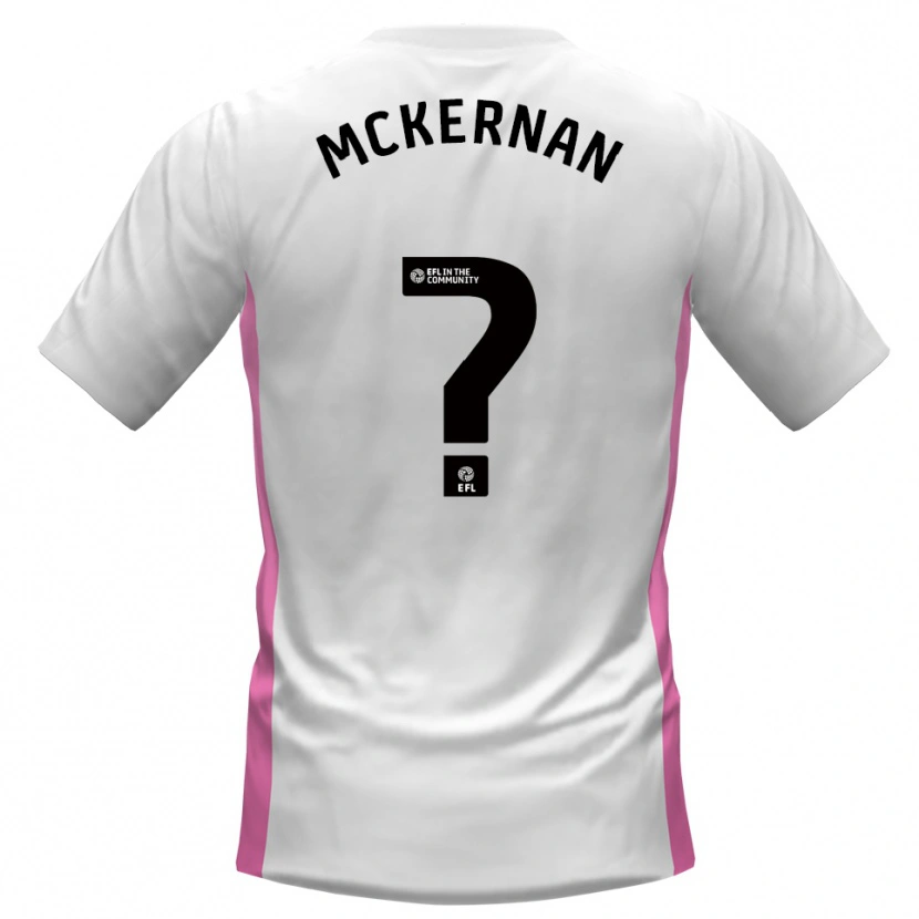 Danxen Niño Camiseta Marcus Mckernan #0 Blanco Rojo 2ª Equipación 2025/26 La Camisa