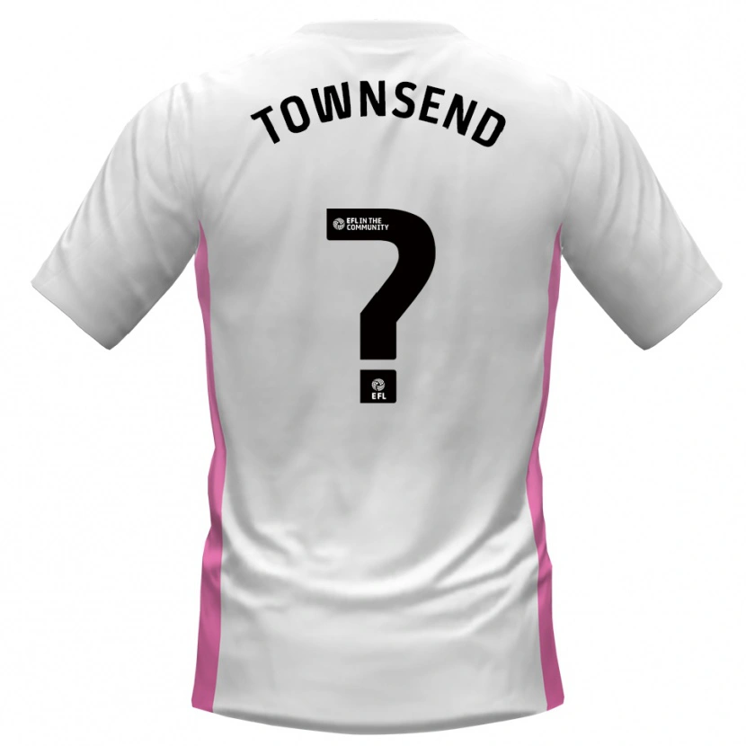 Danxen Niño Camiseta Kadi Townsend #0 Blanco Rojo 2ª Equipación 2025/26 La Camisa