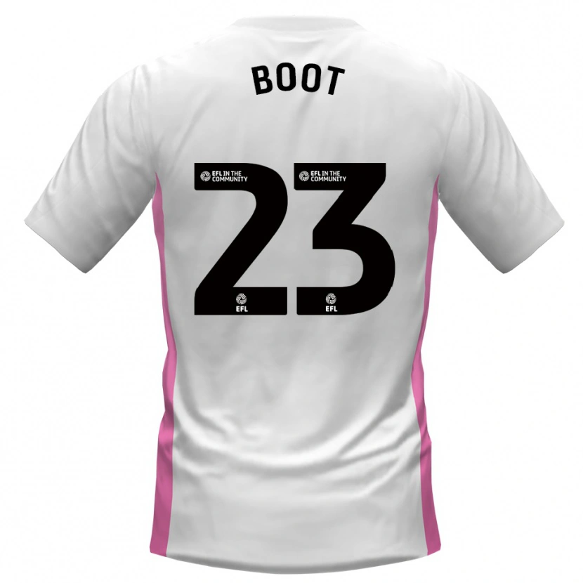 Danxen Niño Camiseta Ryan Boot #23 Blanco Rojo 2ª Equipación 2025/26 La Camisa