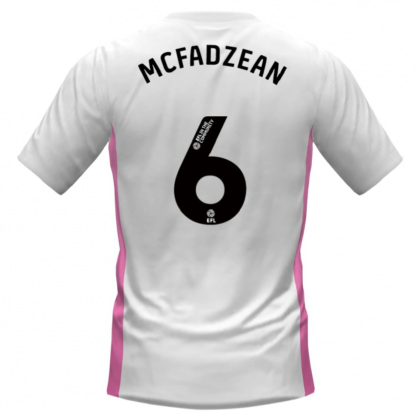 Danxen Niño Camiseta Kyle Mcfadzean #6 Blanco Rojo 2ª Equipación 2025/26 La Camisa