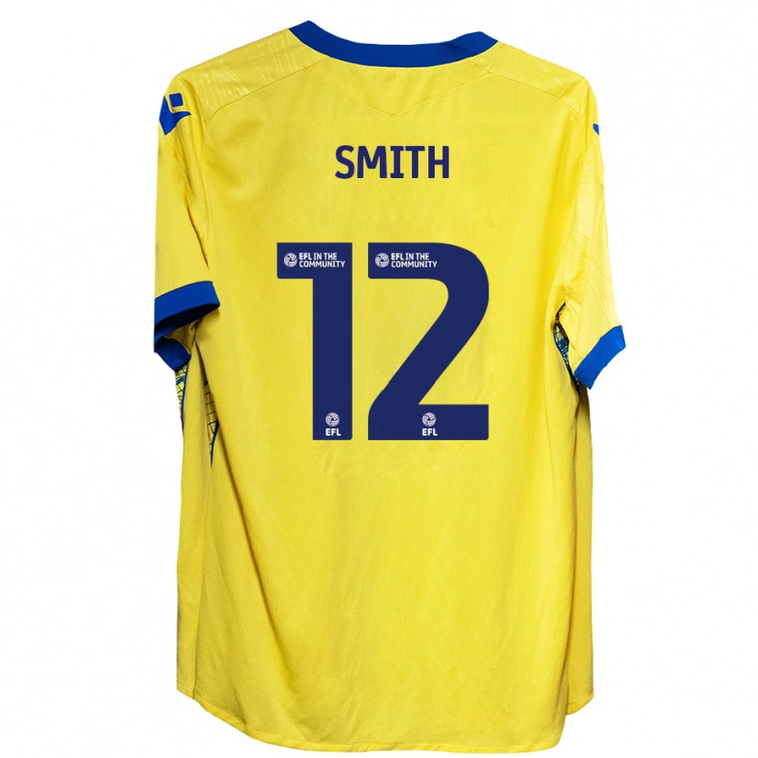 Danxen Niño Camiseta Tom Smith #12 Amarillo Azul 2ª Equipación 2025/26 La Camisa
