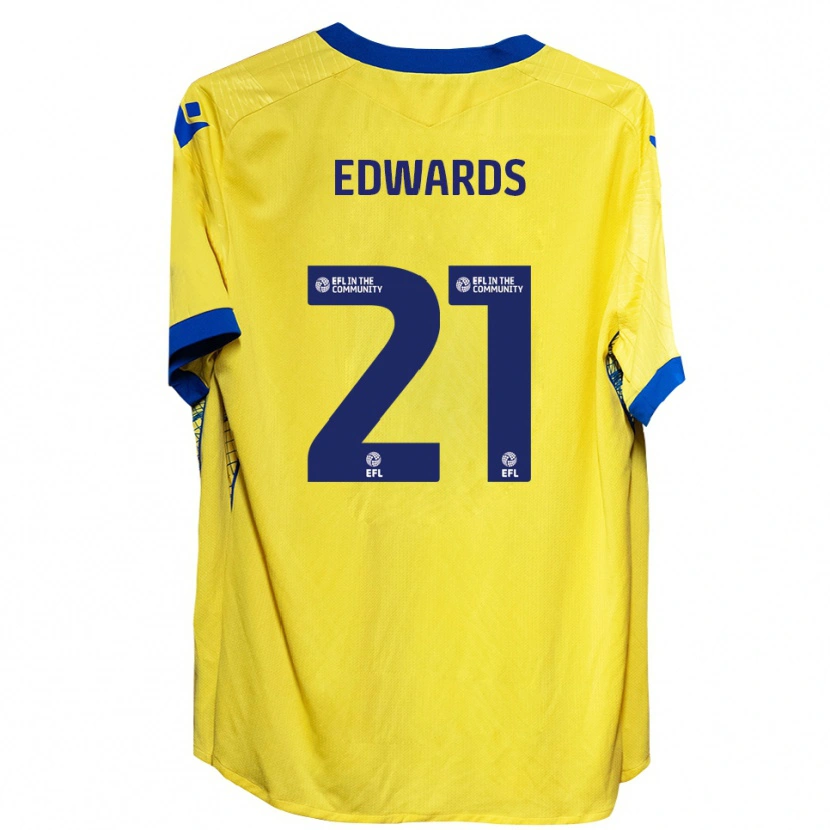 Danxen Niño Camiseta Owura Edwards #21 Amarillo Azul 2ª Equipación 2025/26 La Camisa