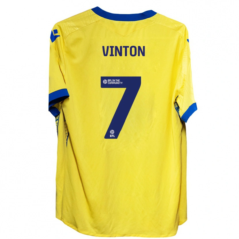 Danxen Niño Camiseta Ruby Vinton #7 Amarillo Azul 2ª Equipación 2025/26 La Camisa