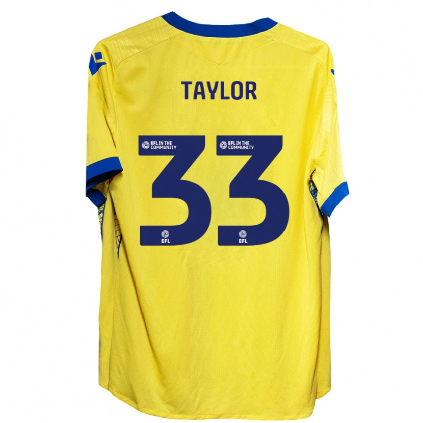Danxen Niño Camiseta Lyle Taylor #33 Amarillo Azul 2ª Equipación 2025/26 La Camisa