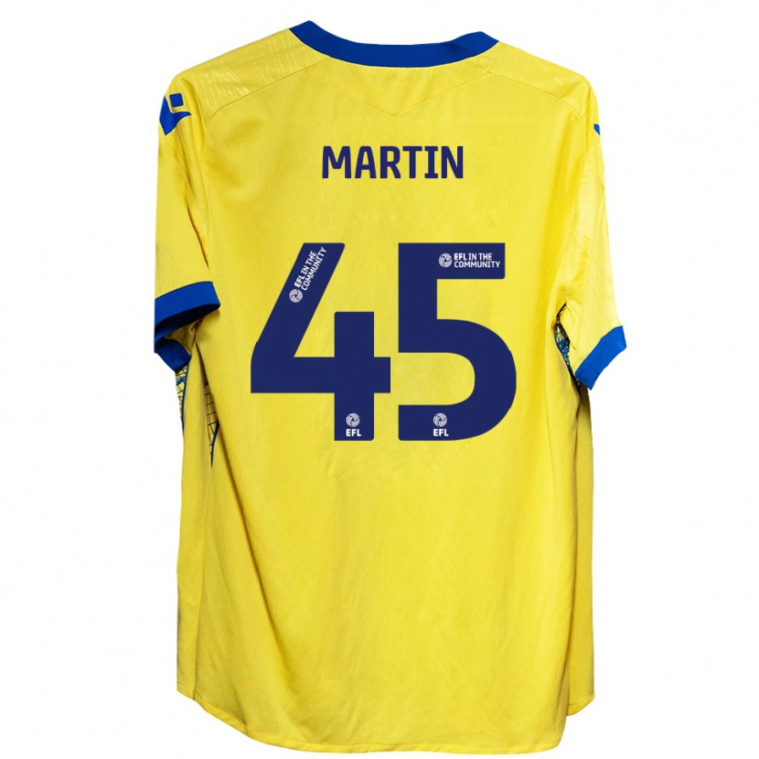 Danxen Niño Camiseta Kai Martin #45 Amarillo Azul 2ª Equipación 2025/26 La Camisa