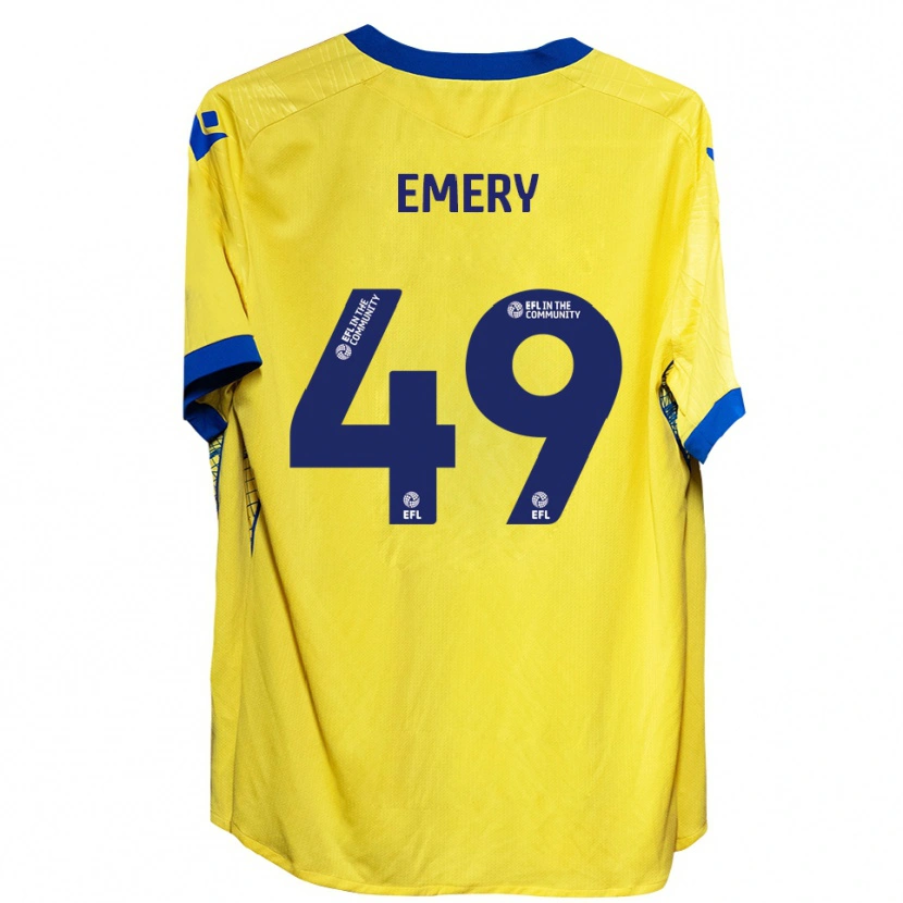 Danxen Niño Camiseta Lennox Emery #49 Amarillo Azul 2ª Equipación 2025/26 La Camisa