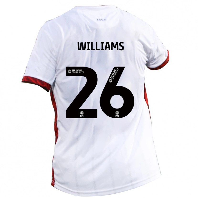 Danxen Niño Camiseta Jay Williams #26 Blanco Rojo Negro 2ª Equipación 2025/26 La Camisa