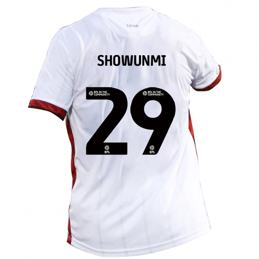 Danxen Niño Camiseta Tola Showunmi #29 Blanco Rojo Negro 2ª Equipación 2025/26 La Camisa